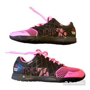 CrossFit Rebook Pink/Black Tennis Shoes Size 8.5